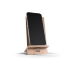 Wooden Vertical Mobile Stand with USB Hole Space