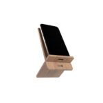 Wooden Vertical Mobile Stand with USB Hole Space - Image 2