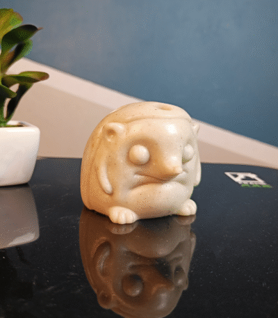 Hedgehog Pencil Holder, Hedgehog Desk Organizer, Resin & Marble Powder Brush Holder, Cute Pencil Pot for Artists