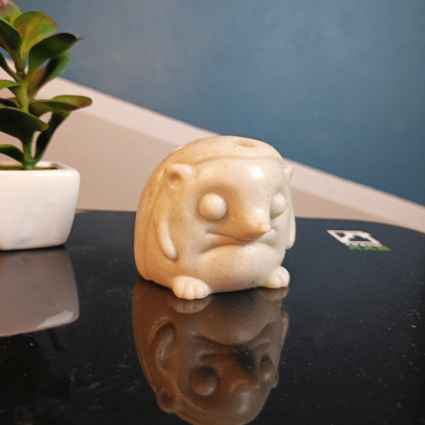 Hedgehog Pencil Holder, Hedgehog Desk Organizer, Resin & Marble Powder Brush Holder, Cute Pencil Pot for Artists