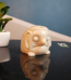 Hedgehog Pencil Holder, Hedgehog Desk Organizer, Resin & Marble Powder Brush Holder, Cute Pencil Pot for Artists