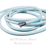 40-76 flexible round white 2 core