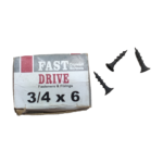 Fast Driver Black Screw 3/4 x 6