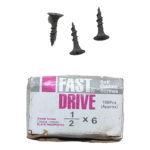 Fast Driver Black Screw 1/2 x6