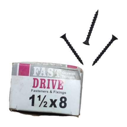 Fast Driver Black Screw 1-1/2 x 8