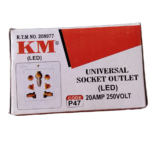 KM Computer Socket LED 5 in 1 Flush Socket