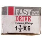 Fast Driver Black Screw 1-1/2 x 6