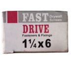 Fast Driver Black Screw 1-1/4 x 6