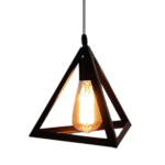 Triangle Metal Frame Light with Bulb