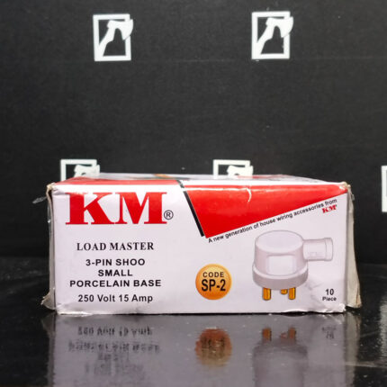 3 Pin Shoo Round Small Porcelian Base KM