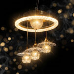 Fanoos Chandeliers China Glass 3 Lights