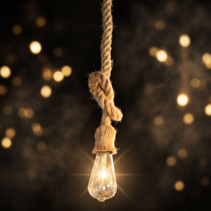 Rope Light Holder Black E27