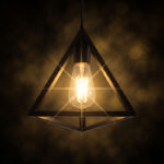 Triangle Metal Frame Light Holder E27