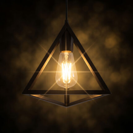 Triangle Metal Frame Light Holder E27