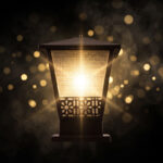 Outdoor Pillar Light Black Metal Shed